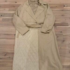 ZIAI Tan trench coat with belt Sz S  #trenchcoat #outerwear